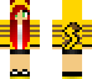 red haired pika girl