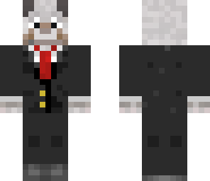 wolf in a tuxedo