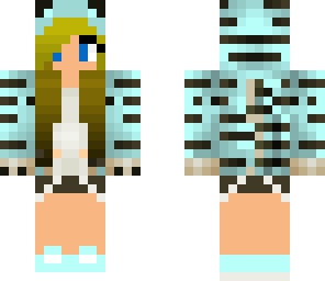 blonde blue tiger girl