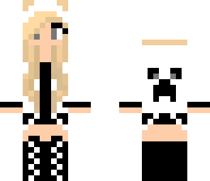 cute black creeper girl