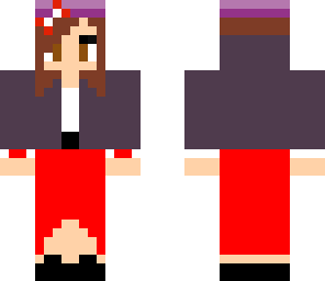 cute girl with a red dress