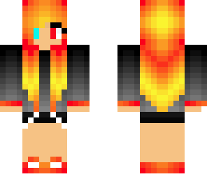 fire girl with blue eye