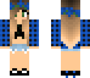 flannel blue girl