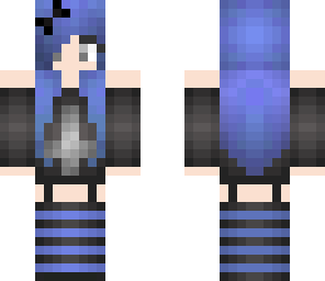 emo blue girl finished