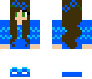 blue brunette sweet girl