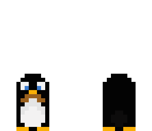 pinguino con mostacho