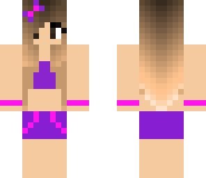 purple beach girl