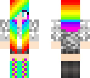 rainbow hair girl