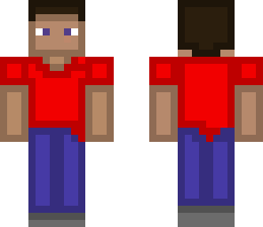 skin for xpertboy12 blocky steve red shirt