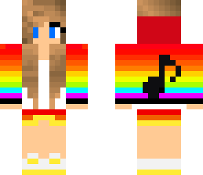 rainbow hoodie girl