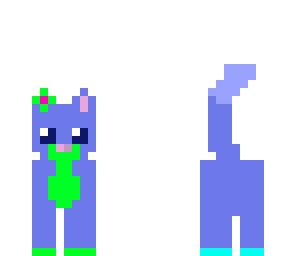 green and blue kitty