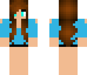 brown hair base with blue shirt