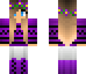 winter purple girl