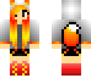 flaming wolf girl