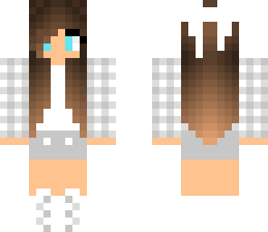 gray checkered girl