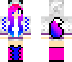 pink and purple wolf girl