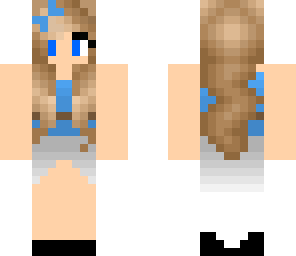 dressy blue brown haired girl