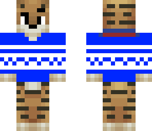 tiger with a blue sweater