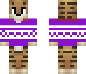 tiger with a purple sweater