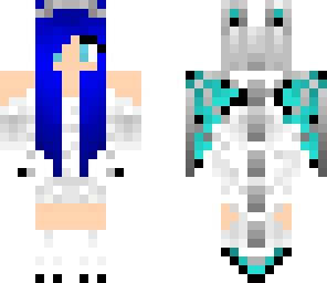 dark and light blue dragon lady