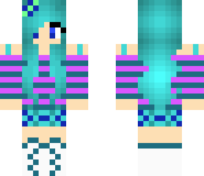 cute teal hair girl
