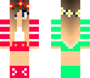 green and red girl
