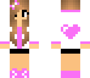 cute pink heart girl