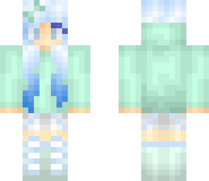 blue hoodie girl