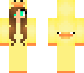 girl duck with teal eyes