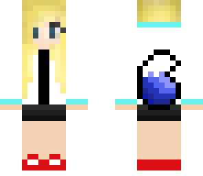 blue fox tail girl