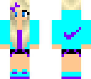 blue and purple nike girl