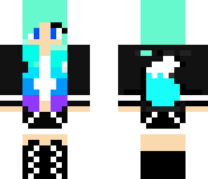 blue ombre girl