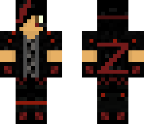 goth guy with red streak