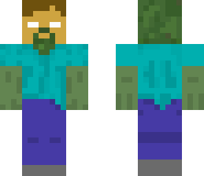 zombie with herobrine mask
