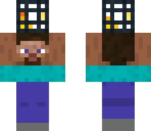 steve holding a mob spawner