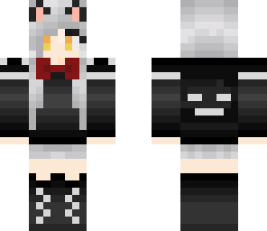 wither cat girl with bow tie