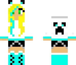 light blue creeper girl