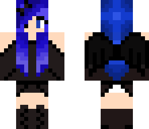 black goth angel girl