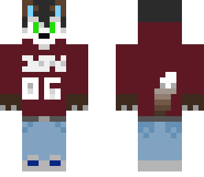 volx the wolf with red hoodie