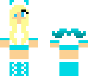 cute bluemustache girl