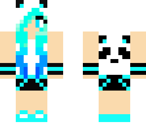 cute neon panda girl