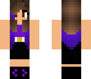 purple and blue brunette