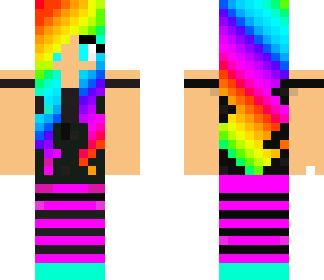 pink and black rainbow girl