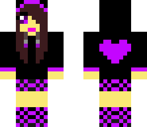 black and purple hoodie girl