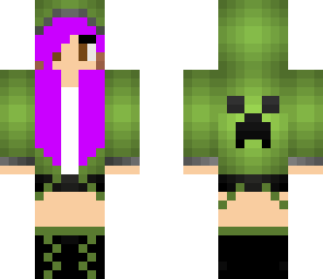 pink haired creeper girl