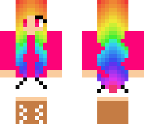 casual rainbow hair gurl