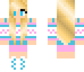 blue white pink girl