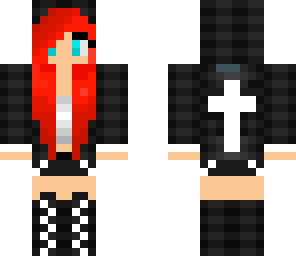 red emo girl