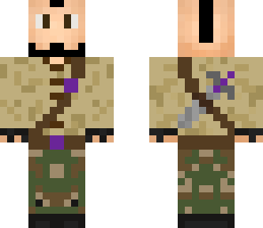 mohawk with sword and camo pants