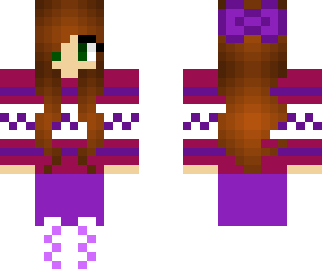 purple and pink girl